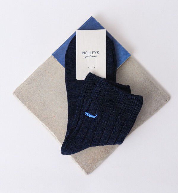 NOLLEY'S goodman「【OCTAVE OCTAVE/オクターブ オクターブ】別注クジラクォーターリブソックス」|ソックス|ネイビー