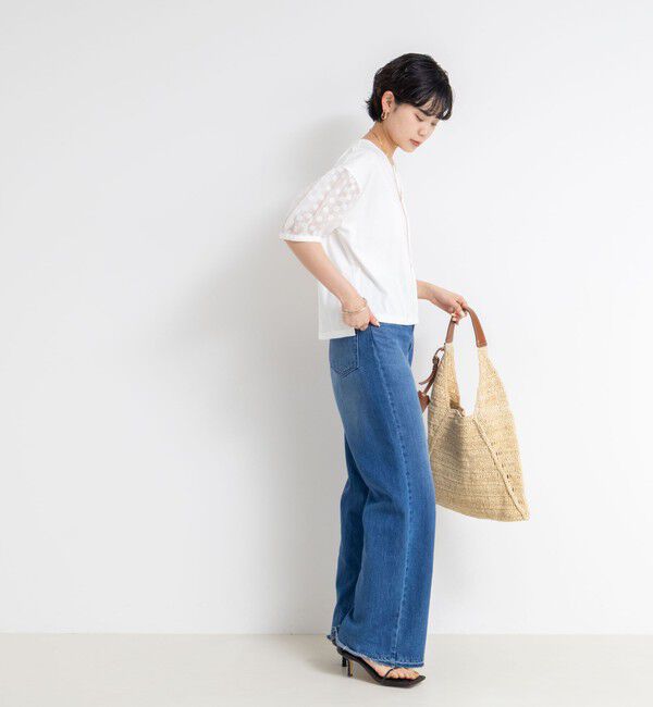 NOLLEY'S「ドットシアーパフスリーブカットソー」|Tシャツ・カットソー|