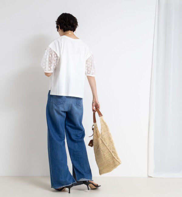 NOLLEY'S「ドットシアーパフスリーブカットソー」|Tシャツ・カットソー|