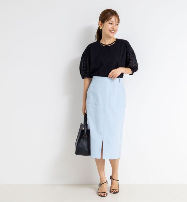 NOLLEY'S「ドットシアーパフスリーブカットソー」|Tシャツ・カットソー|