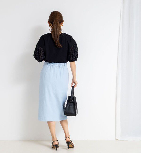 NOLLEY'S「ドットシアーパフスリーブカットソー」|Tシャツ・カットソー|