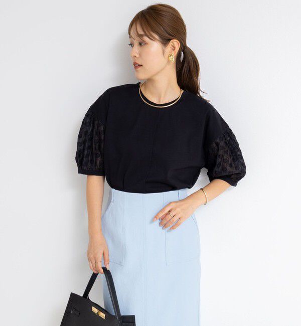 NOLLEY'S「ドットシアーパフスリーブカットソー」|Tシャツ・カットソー|