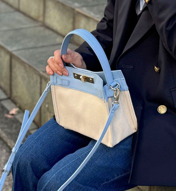 NOLLEY'S「HINERI　キャンバスコンビS」|ショルダー・メッセンジャー|ブルー系3