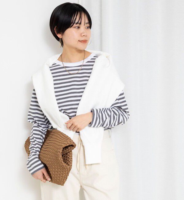 Rie Miller「ウォッシャブルロングスリーブTシャツGIZA COTTON」|Tシャツ・カットソー|