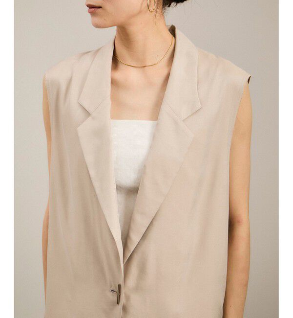 SALON adam et rope'「キュプラツイルジレブラウス［セットアップ対応］」|ベスト・ジレ|