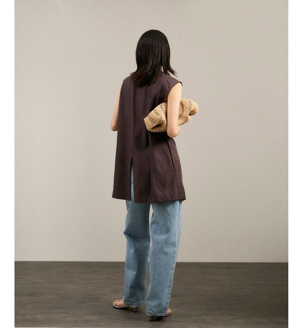 SALON adam et rope'「キュプラツイルジレブラウス［セットアップ対応］」|ベスト・ジレ|