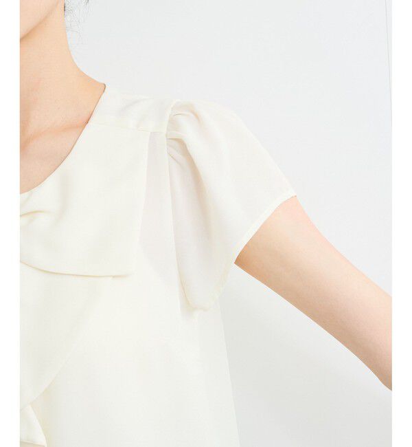 VIS「【WEB限定】【2WAY】リボンモチーフフリルブラウス」|シャツ・ブラウス|