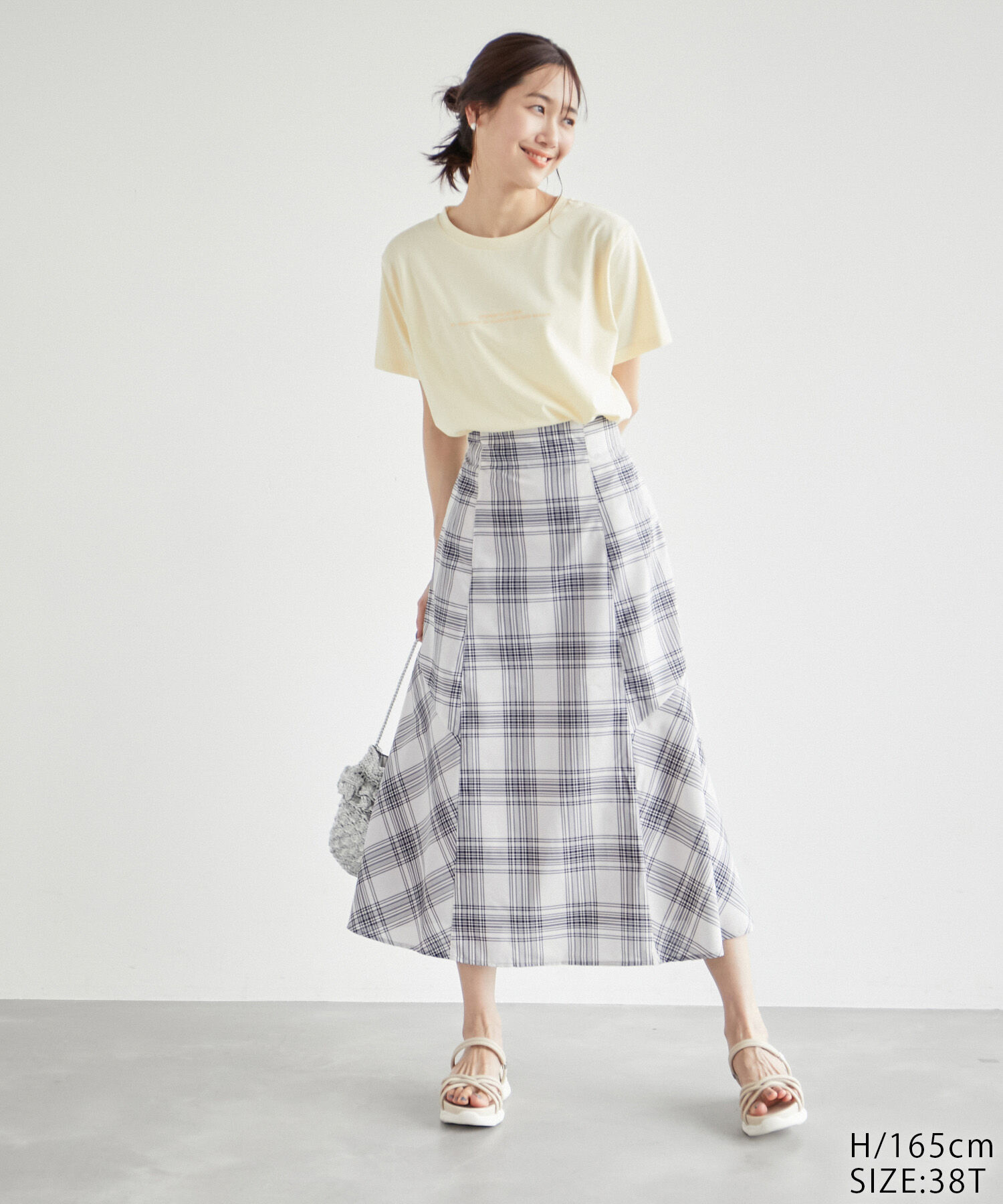 Rope&rsquo;Picnic「チェックボリュームスカート」|スカート|