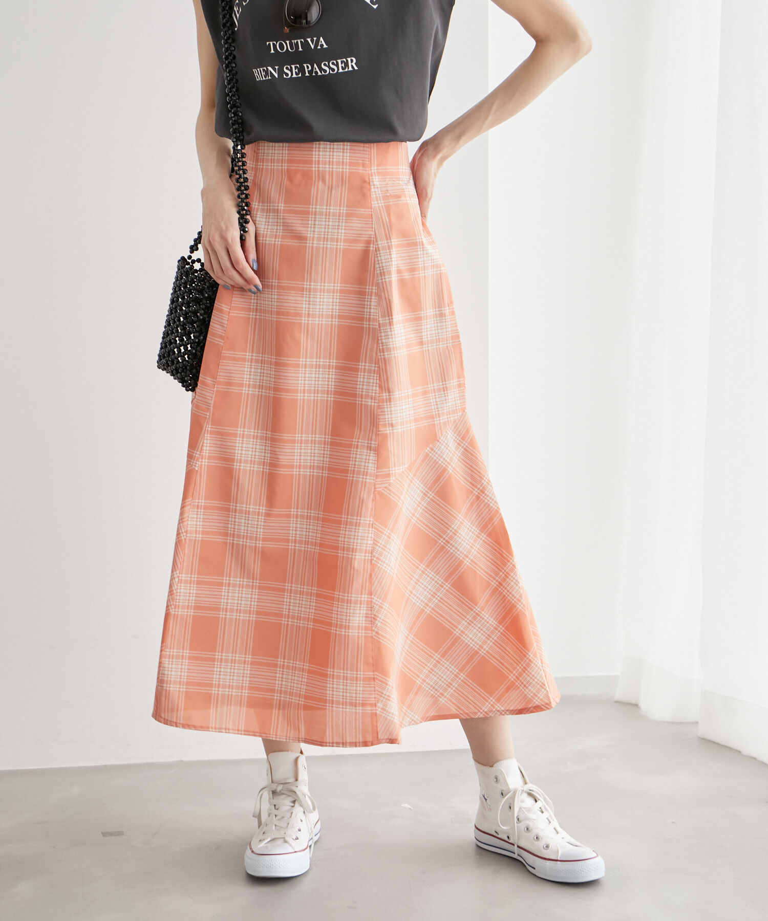 Rope&rsquo;Picnic「チェックボリュームスカート」|スカート|