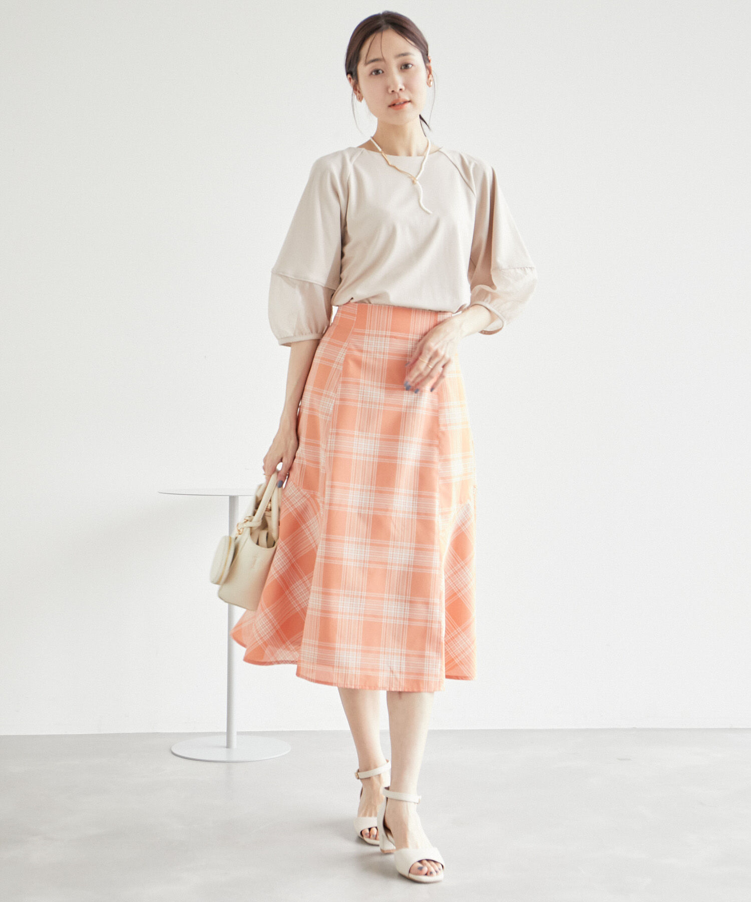 Rope&rsquo;Picnic「チェックボリュームスカート」|スカート|