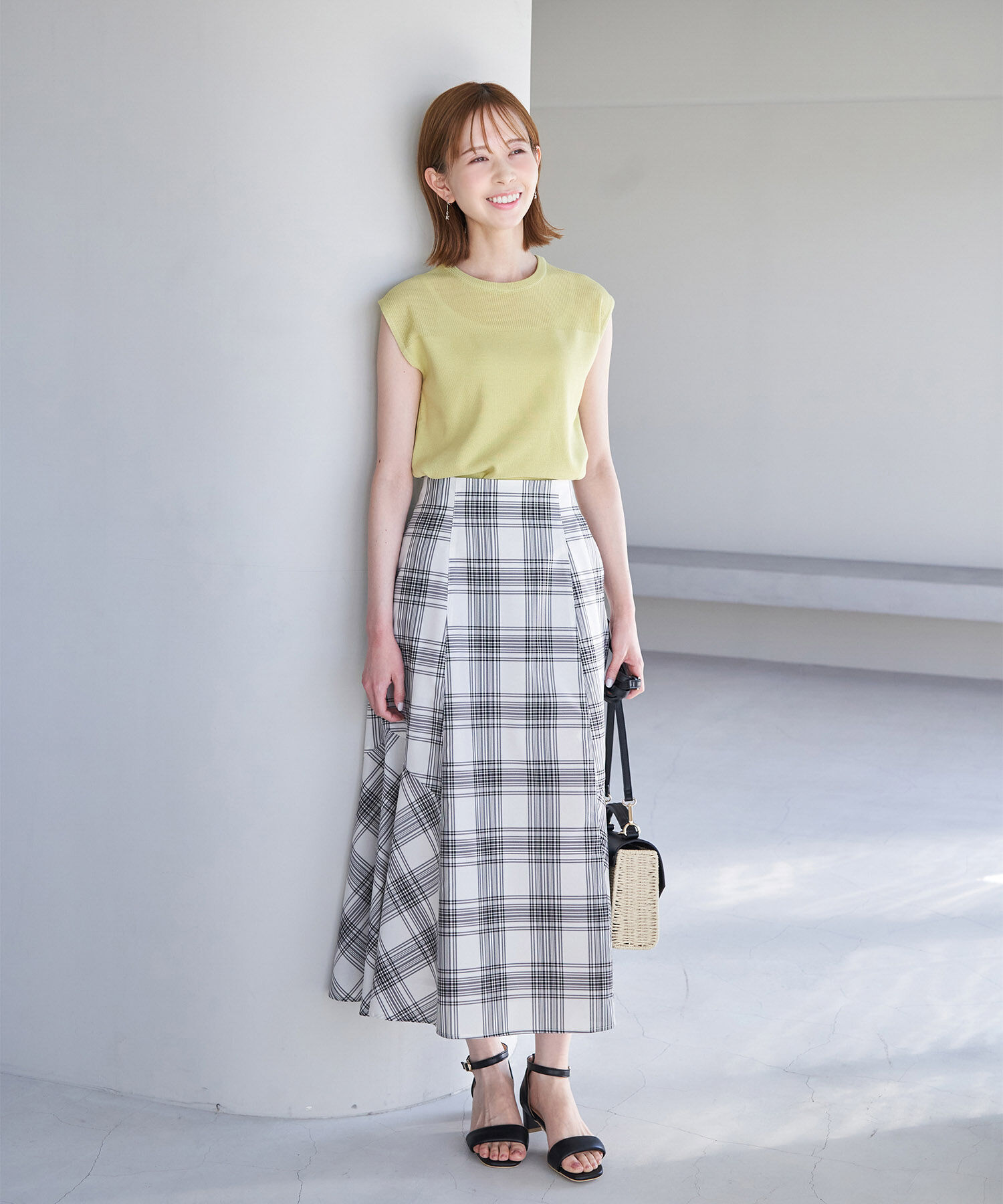 Rope&rsquo;Picnic「チェックボリュームスカート」|スカート|