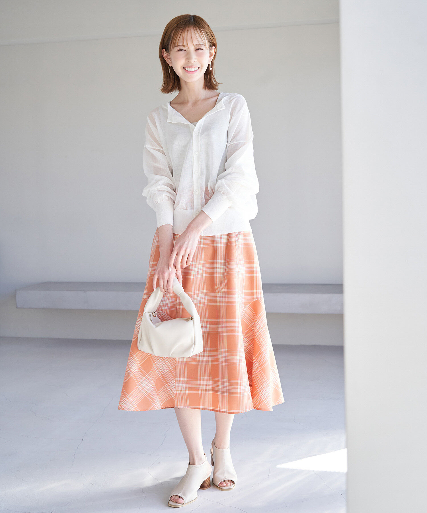 Rope&rsquo;Picnic「チェックボリュームスカート」|スカート|