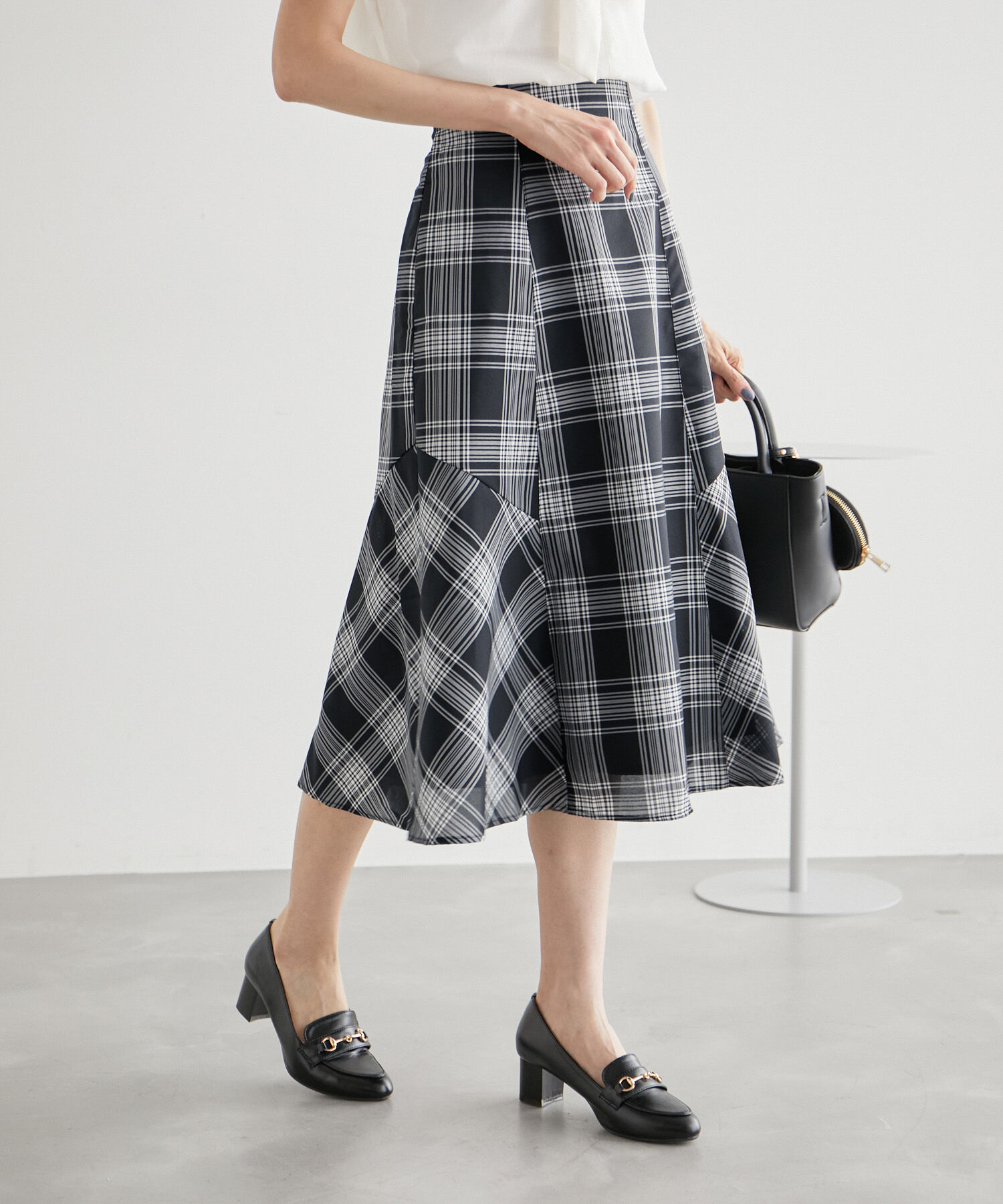 Rope&rsquo;Picnic「チェックボリュームスカート」|スカート|