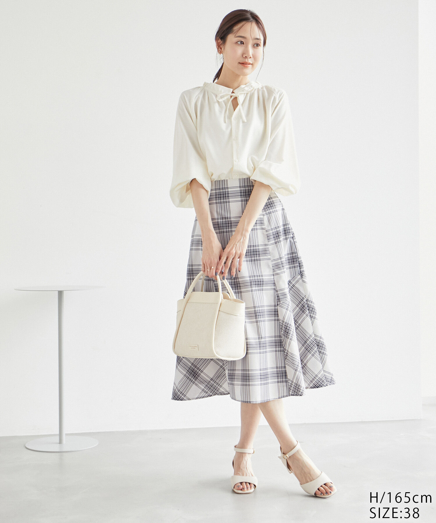 Rope&rsquo;Picnic「チェックボリュームスカート」|スカート|