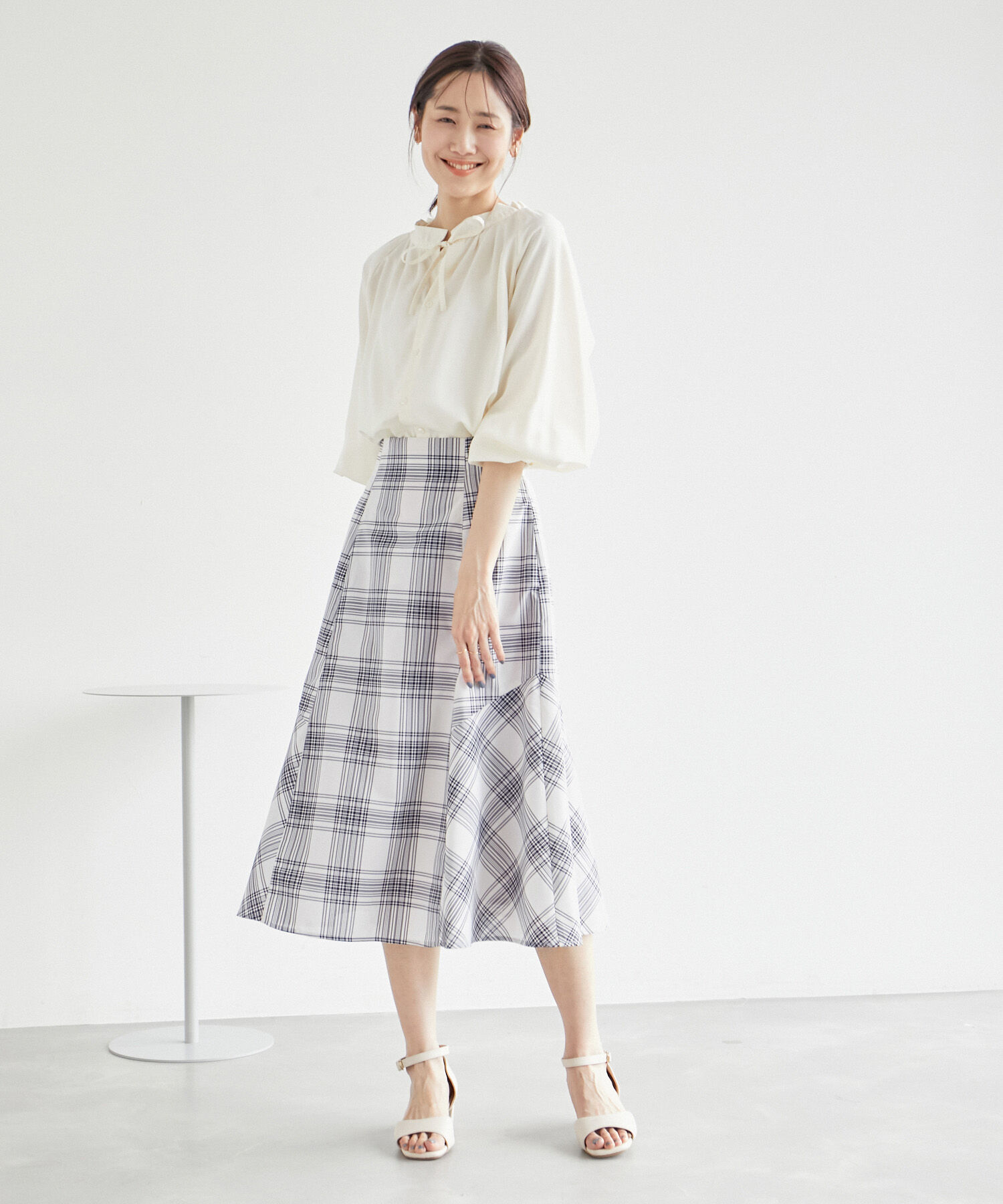 Rope&rsquo;Picnic「チェックボリュームスカート」|スカート|