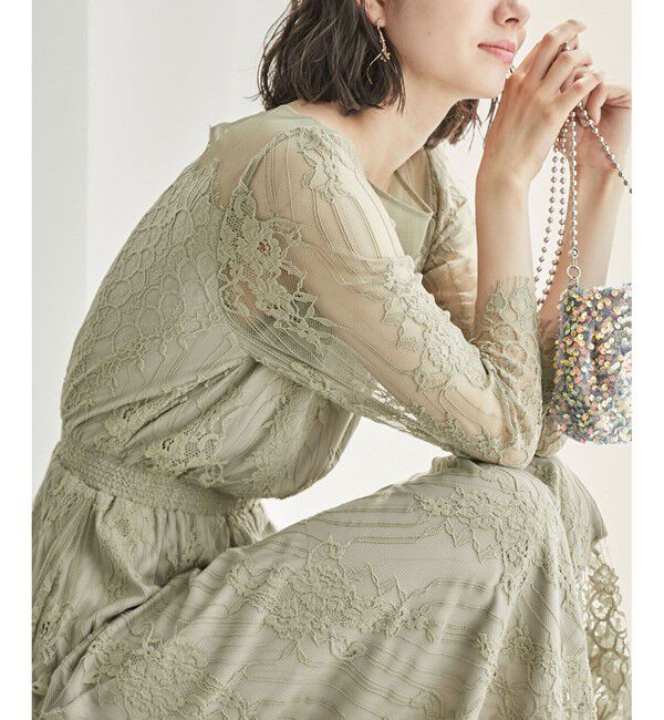 Rope&rsquo;Picnic「【Mon E&rsquo;toile/モンエトワール】【結婚式にも】レースDRESS」|ドレス|