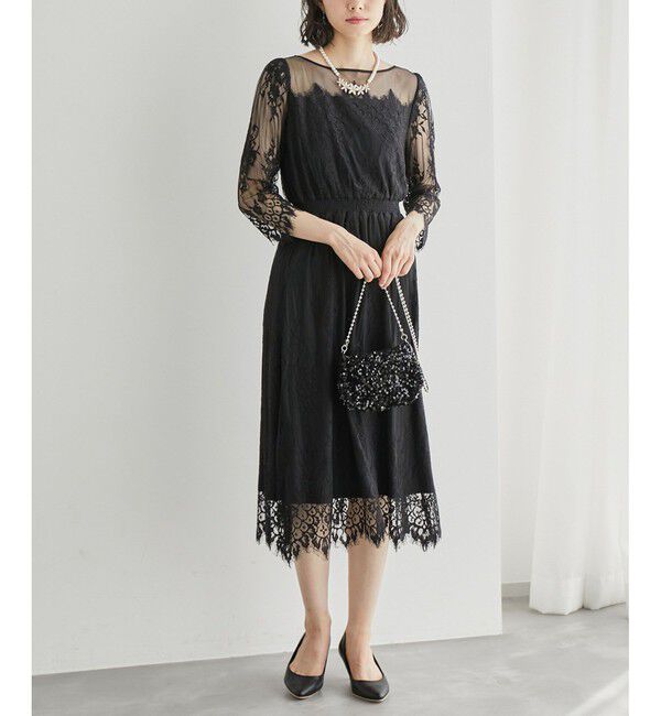 Rope&rsquo;Picnic「【Mon E&rsquo;toile/モンエトワール】【結婚式にも】レースDRESS」|ドレス|