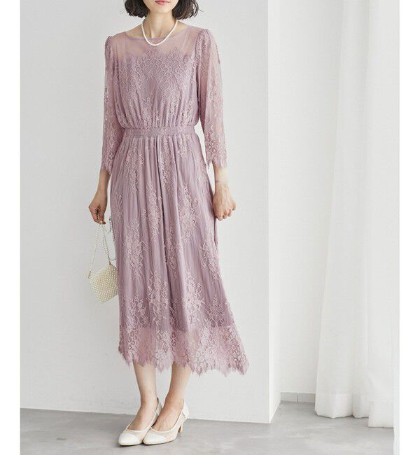 Rope&rsquo;Picnic「【Mon E&rsquo;toile/モンエトワール】【結婚式にも】レースDRESS」|ドレス|