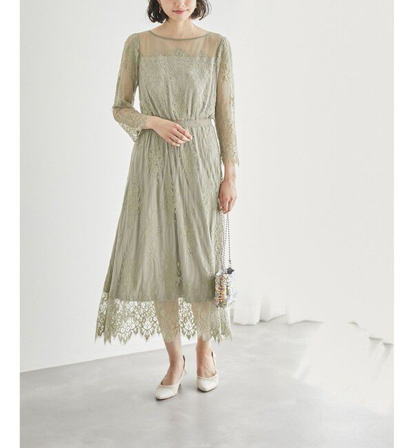 Rope&rsquo;Picnic「【Mon E&rsquo;toile/モンエトワール】【結婚式にも】レースDRESS」|ドレス|