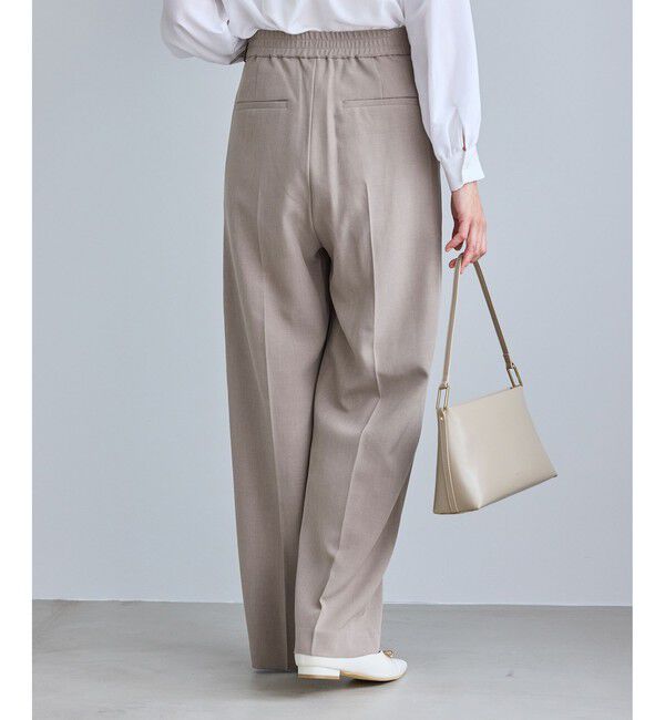 Rope&rsquo;Picnic「【WEB限定・丈長め】クリアツイルサイドベルトワイドパンツ/セレモニー・セットアップ対応」|チノ|