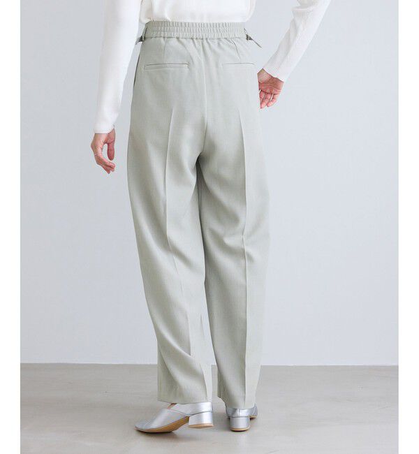 Rope&rsquo;Picnic「【WEB限定・丈長め】クリアツイルサイドベルトワイドパンツ/セレモニー・セットアップ対応」|チノ|