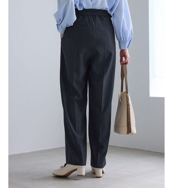 Rope&rsquo;Picnic「【WEB限定・丈長め】クリアツイルサイドベルトワイドパンツ/セレモニー・セットアップ対応」|チノ|