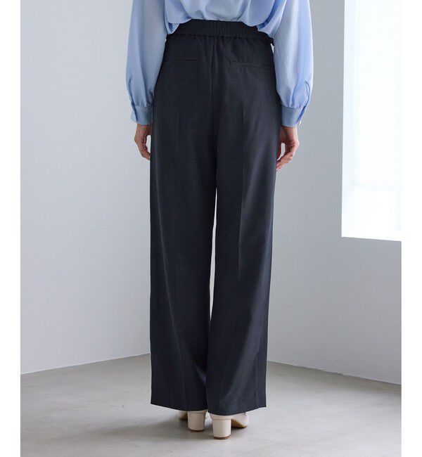 Rope&rsquo;Picnic「【WEB限定・丈長め】クリアツイルサイドベルトワイドパンツ/セレモニー・セットアップ対応」|チノ|