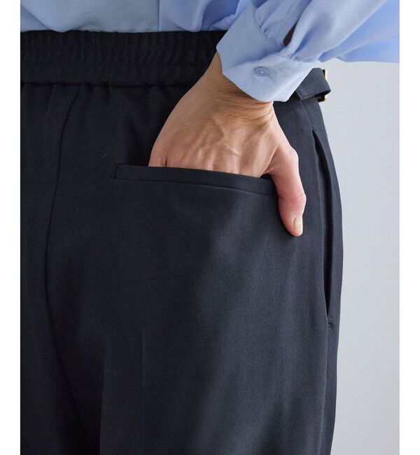 Rope&rsquo;Picnic「【WEB限定・丈長め】クリアツイルサイドベルトワイドパンツ/セレモニー・セットアップ対応」|チノ|