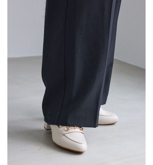 Rope&rsquo;Picnic「【WEB限定・丈長め】クリアツイルサイドベルトワイドパンツ/セレモニー・セットアップ対応」|チノ|