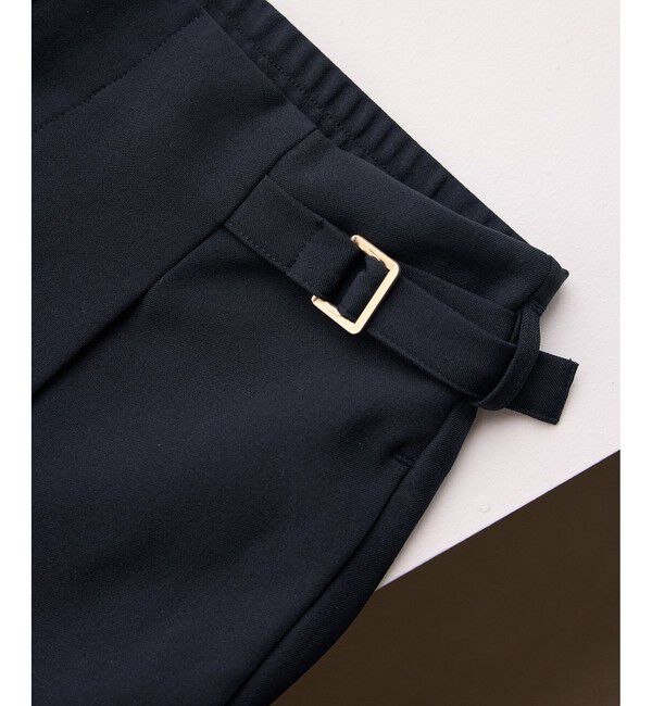 Rope&rsquo;Picnic「【WEB限定・丈長め】クリアツイルサイドベルトワイドパンツ/セレモニー・セットアップ対応」|チノ|