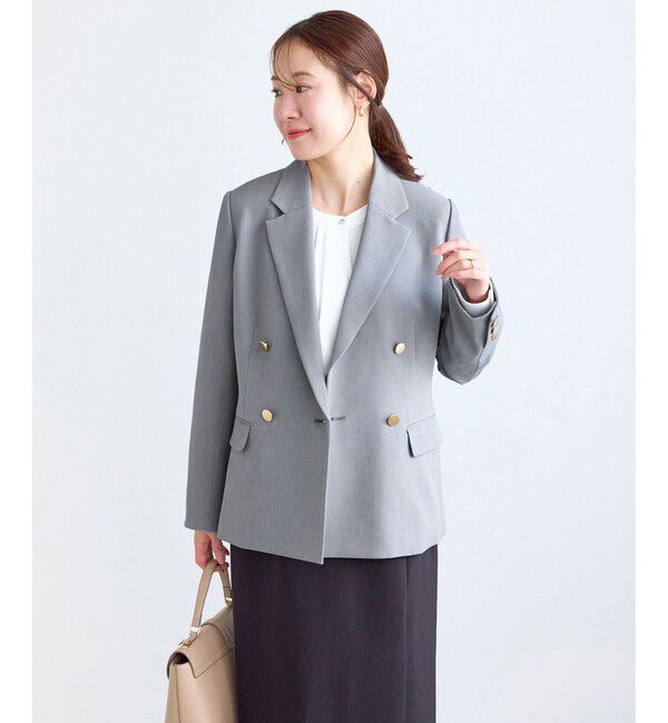 Rope&rsquo;Picnic「【低身長・小柄さんサイズ】クリアツイル金ボタンジャケット/セレモニー・セットアップ対応」|テーラードジャケット|