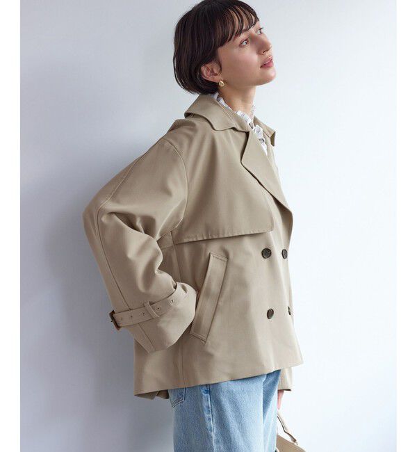 Rope&rsquo;Picnic「ショート丈トレンチコート/撥水・花粉ガード」|トレンチコート|