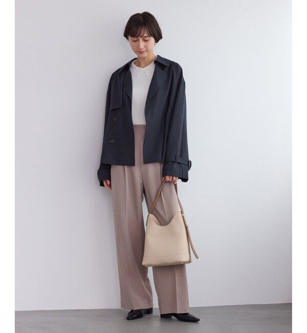 Rope&rsquo;Picnic「ショート丈トレンチコート/撥水・花粉ガード」|トレンチコート|