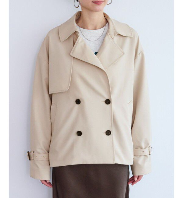 Rope&rsquo;Picnic「ショート丈トレンチコート/撥水・花粉ガード」|トレンチコート|