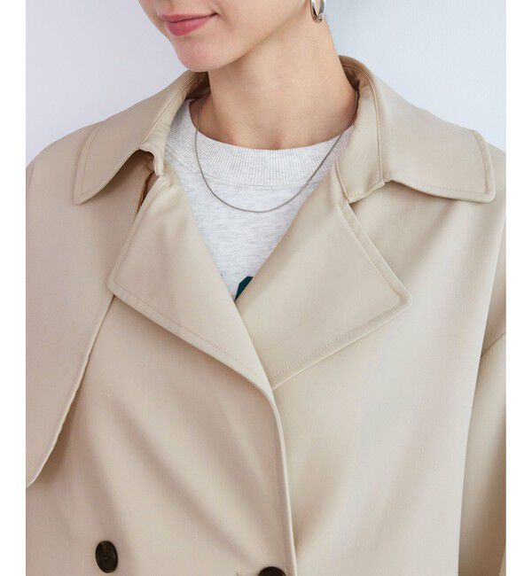 Rope&rsquo;Picnic「ショート丈トレンチコート/撥水・花粉ガード」|トレンチコート|