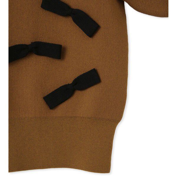 ADAM ET ROPE'「リボンポロニット」|ポロシャツ|