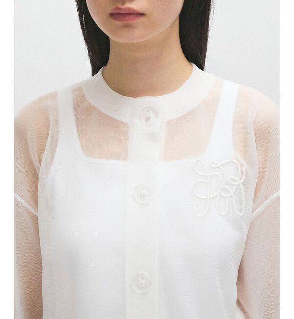 ADAM ET ROPE'「シアーロゴカーディガン」|カーディガン|