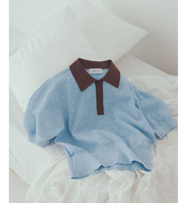 ADAM ET ROPE'「ラミーニットポロシャツ」|ポロシャツ|