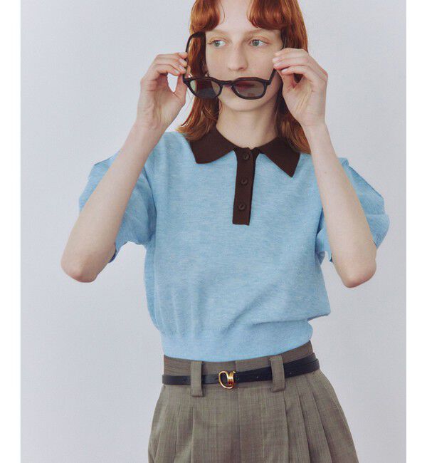 ADAM ET ROPE'「ラミーニットポロシャツ」|ポロシャツ|