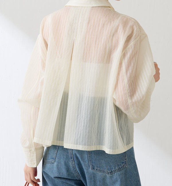  「シアーストライプショートシャツ」|シャツ・ブラウス|