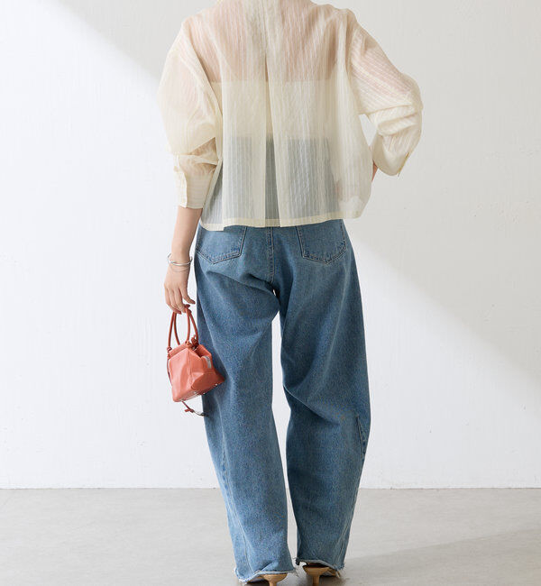  「シアーストライプショートシャツ」|シャツ・ブラウス|