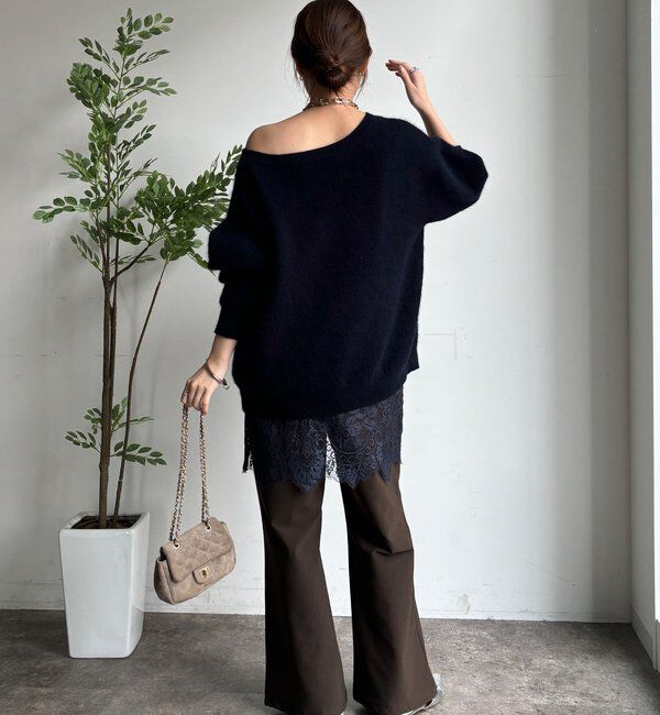  「裏起毛セミフレアイージーパンツ」|チノ|