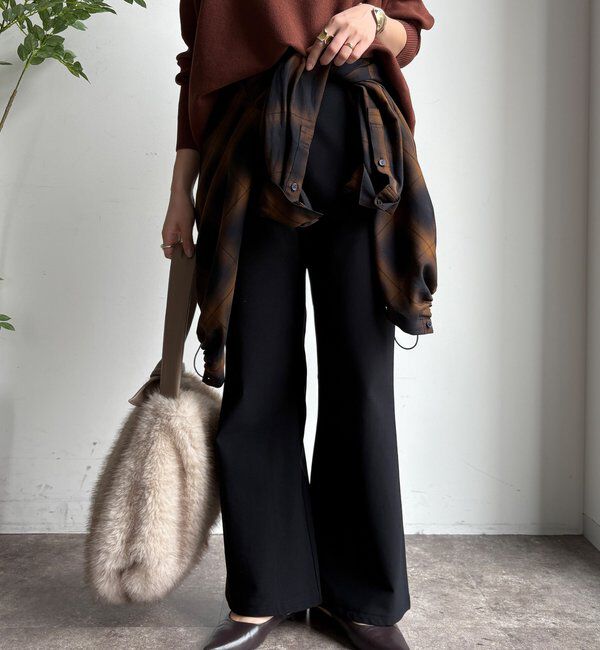  「裏起毛セミフレアイージーパンツ」|チノ|