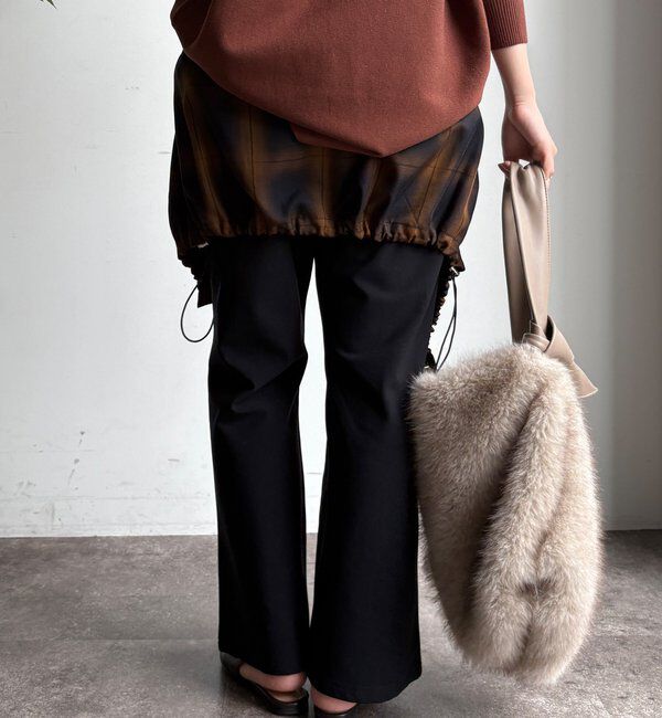  「裏起毛セミフレアイージーパンツ」|チノ|