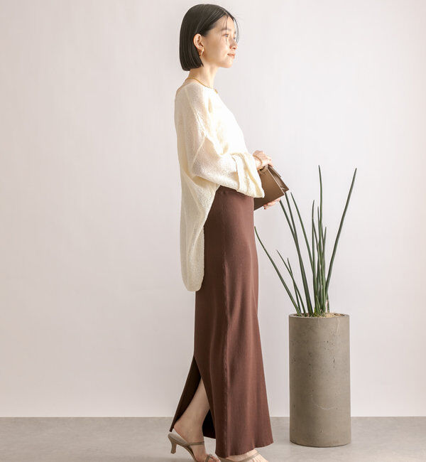  「予約【新色追加/マイナス3kg/レビュー高評価☆】リブタイトスカート」|スカート|