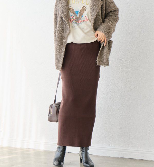  「予約【新色追加/マイナス3kg/レビュー高評価☆】リブタイトスカート」|スカート|