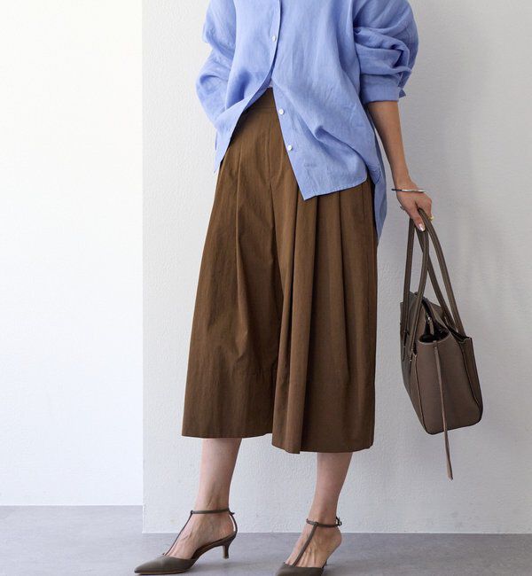  「予約【遊び心たっぷり】タックワイドキュロット」|キュロット|