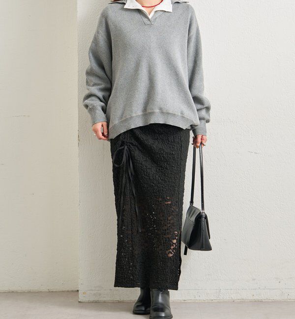  「スウェットライクヘンリーニット」|ニット・セーター|