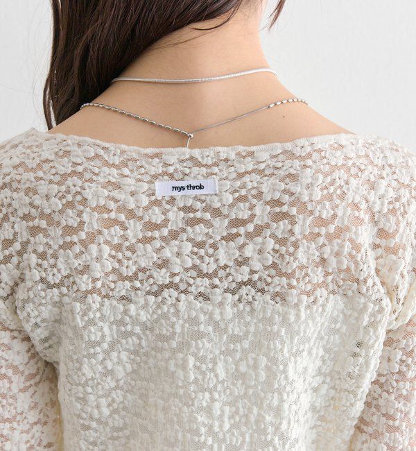  「フラワーカットレースカーディガン」|Tシャツ・カットソー|