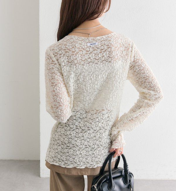  「フラワーカットレースカーディガン」|Tシャツ・カットソー|